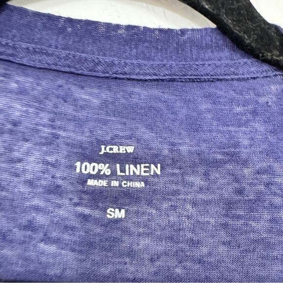 J Crew Blue Linen Duster Cardigan Sweater Womens S Casual Preppy Classic Beachy - Picture 2 of 7